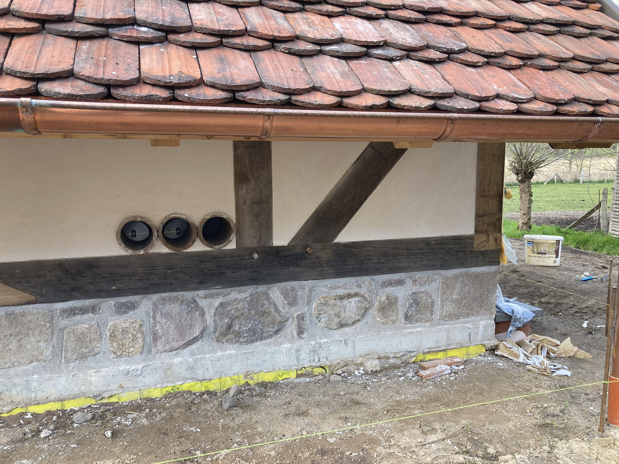 Lehmputz-Fassade-Fachwerkhaus